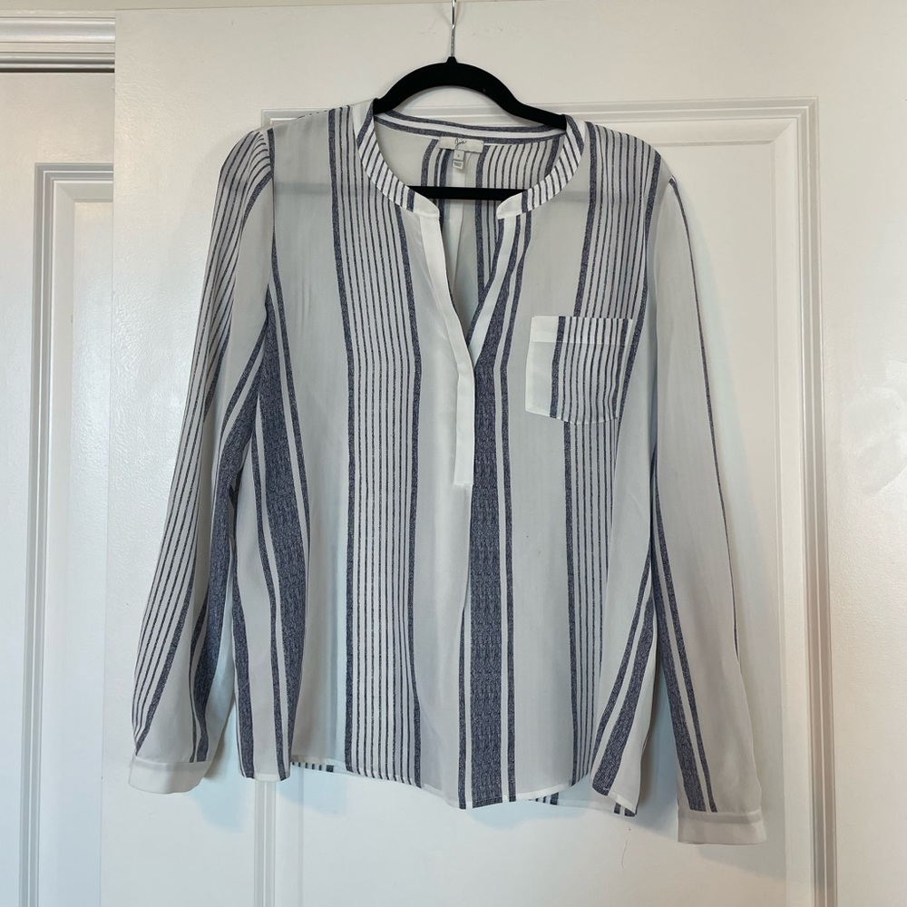 Joie Striped Gauzy Blouse